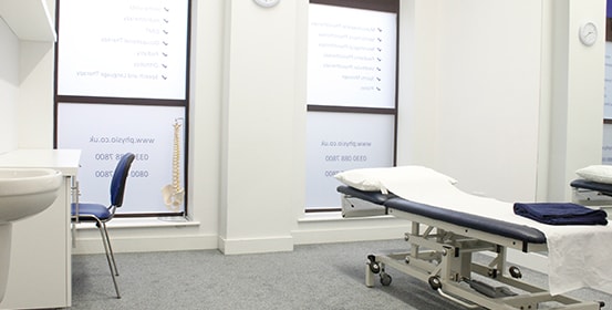 Interior shot of Minshull St, Manchester OT clinic room.