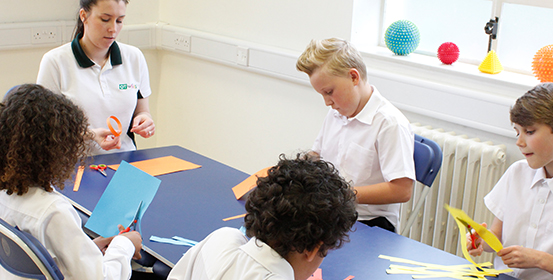 ManchesterOT paediatric group therapy session underway with kids practising handwriting.